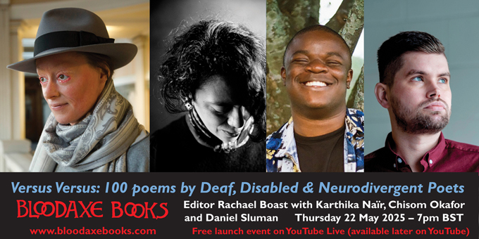 Launch reading for Versus Versus: 100 poems by Deaf, Disabled & Neurodivergent Poets